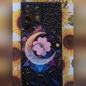 Samsung Galaxy S23 Ultra Light Up Phone Case with Pink Ring Holder